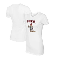 Women's Tiny Turnip White Arizona Diamondbacks Kate the Catcher T-Shirt