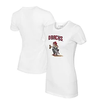 Women's Tiny Turnip White Arizona Diamondbacks Kate the Catcher T-Shirt