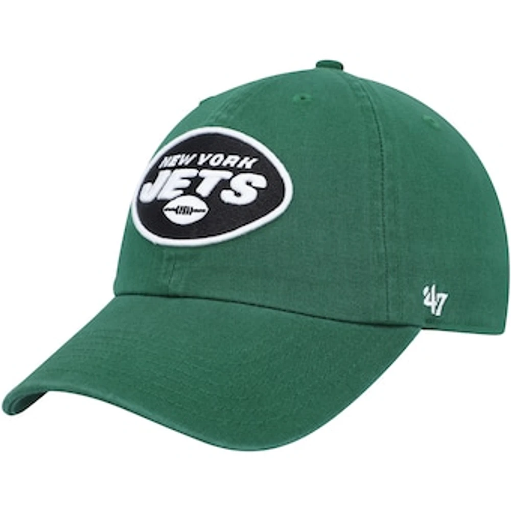 Youth '47 Green New York Jets Logo Clean Up Adjustable Hat