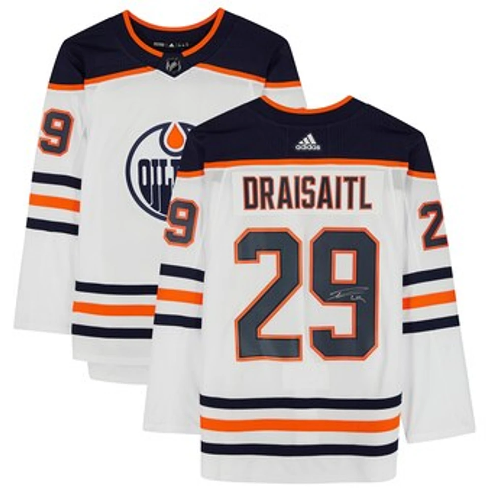 Leon Draisaitl Edmonton Oilers Autographed adidas White Authentic Jersey