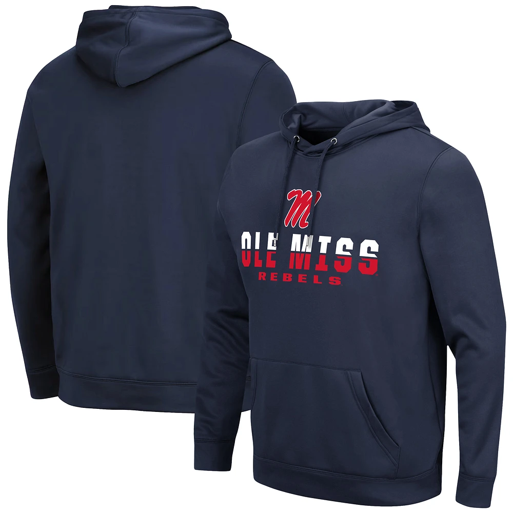 Men's Colosseum Navy Ole Miss Rebels Lantern Pullover Hoodie