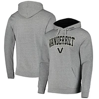 Men's Colosseum Heathered Gray Vanderbilt Commodores Arch and Logo Pullover Hoodie