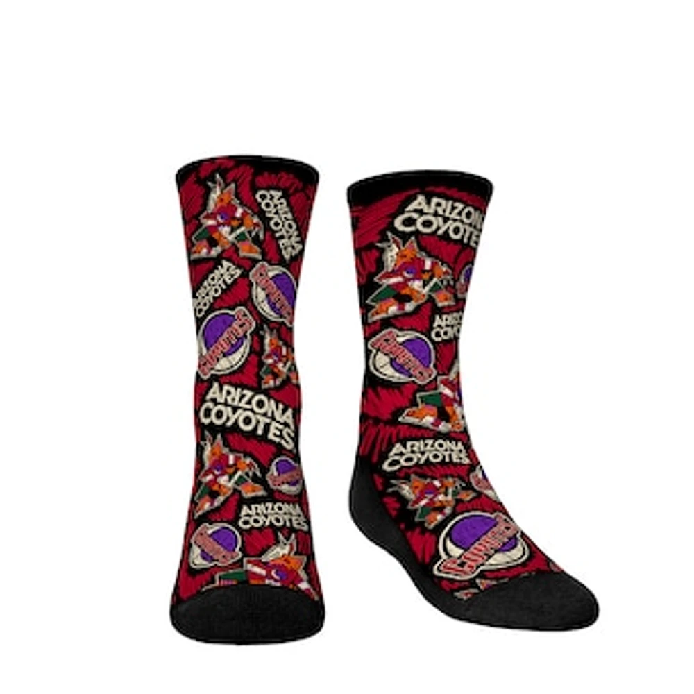 Youth Rock Em Socks Arizona Coyotes Logo Sketch Crew Socks