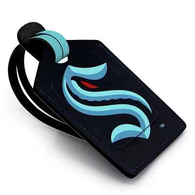 Seattle Kraken Personalized Leather Luggage Tag