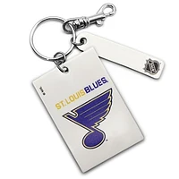 St. Louis Blues Personalized Leather Rectangle Keychain