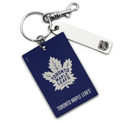 Toronto Maple Leafs Personalized Leather Rectangle Keychain