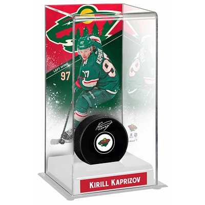 Kirill Kaprizov Minnesota Wild Autographed Puck with Deluxe Tall Hockey Puck Case