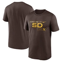 Men's Nike  Brown San Diego Padres Just Do It Legend Performance T-Shirt