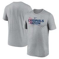 Men's Nike Heathered Charcoal St. Louis Cardinals Local Rep Legend Performance T-Shirt