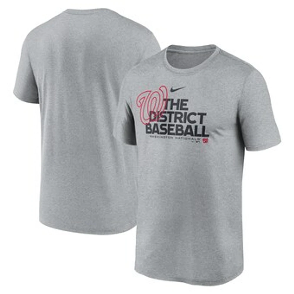 Men's Nike Heathered Charcoal Washington Nationals Local Rep Legend Performance T-Shirt