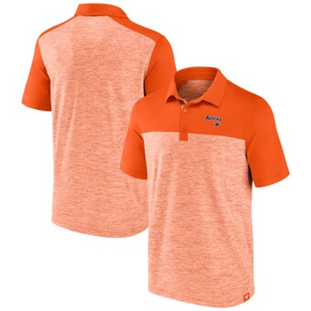 Men's Fanatics Orange Houston Astros True Classics Avid Fan Brushed Polo