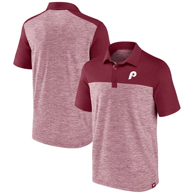 Men's Fanatics Burgundy Philadelphia Phillies True Classics Avid Fan Brushed Polo