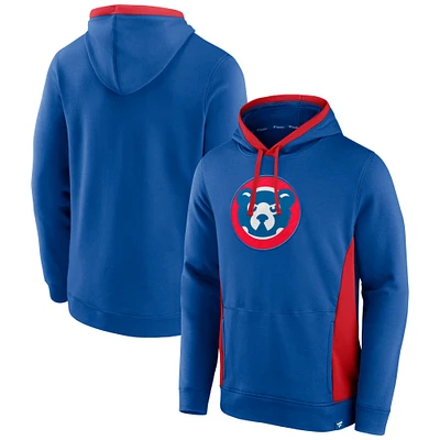 Men's Fanatics Royal Chicago Cubs True Classics Fanarama Pullover Hoodie