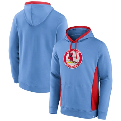 Men's Fanatics Light Blue St. Louis Cardinals True Classics Fanarama Pullover Hoodie