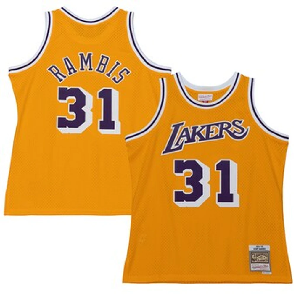 Men's Mitchell & Ness Kurt Rambis Gold Los Angeles Lakers 1984/85 Swingman Jersey
