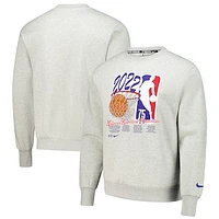 Men's Nike Heathered Gray Team 31 NBA 75th Anniversary Fleece Sweatshirt