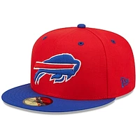 Men's New Era Red/Royal Buffalo Bills Flipside 2Tone 59FIFTY Fitted Hat