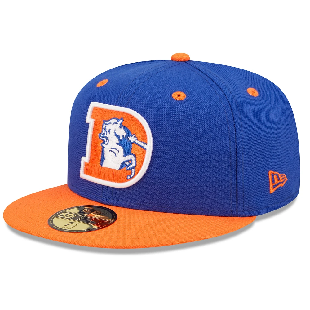 Men's New Era  Royal/Orange Denver Broncos Flipside 2Tone 59FIFTY Fitted Hat