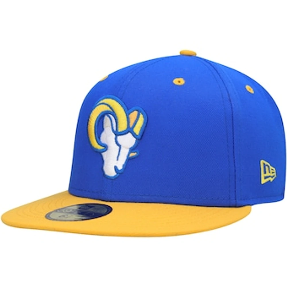 Men's New Era  Royal/Gold Los Angeles Rams Flipside 2Tone 59FIFTY Fitted Hat