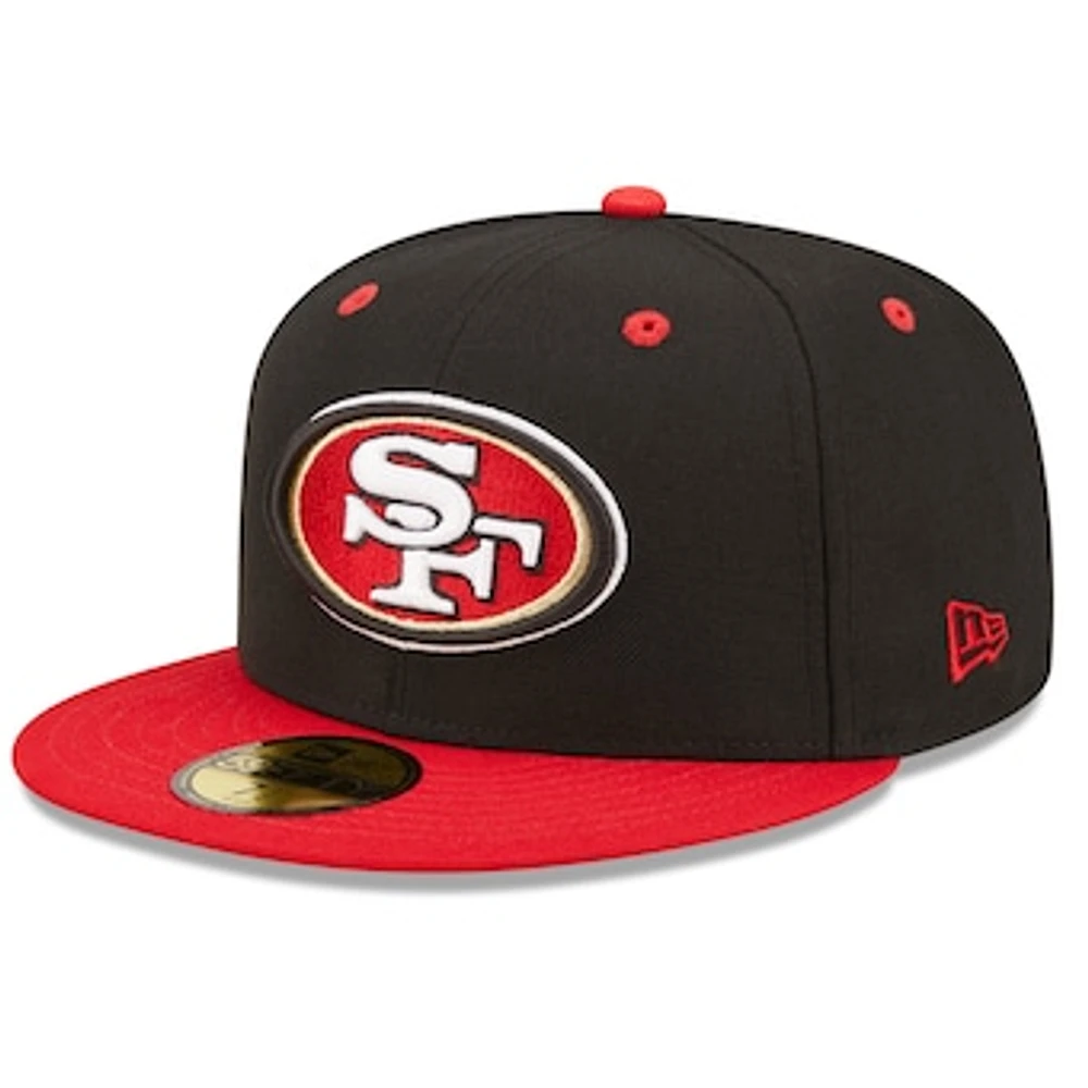 Men's New Era  Black/ San Francisco 49ers Flipside 2Tone 59FIFTY Fitted Hat