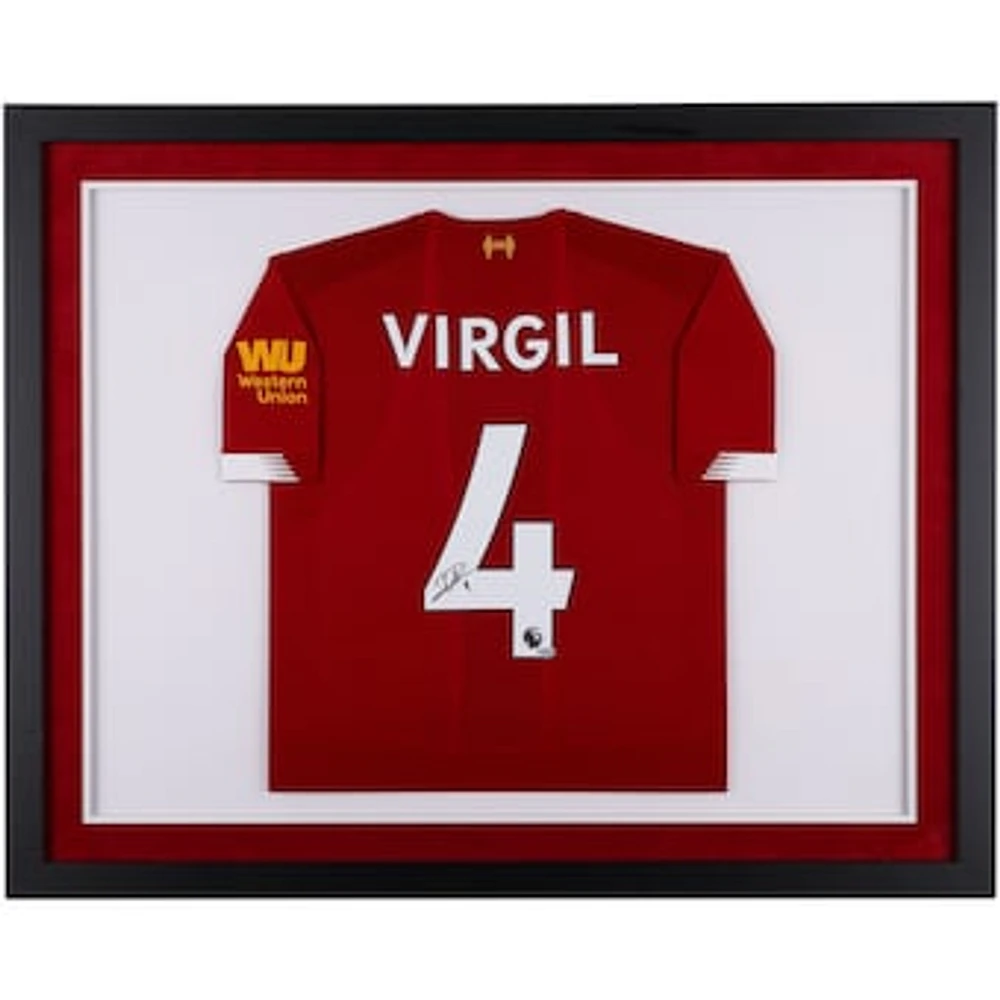 Virgil van Dijk Liverpool Autographed Framed Red New Balance Jersey