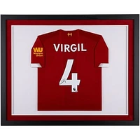 Virgil van Dijk Liverpool Autographed Framed Red New Balance Jersey