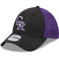 Men's New Era Black Colorado Rockies Shadow Neo 39THIRTY Flex Hat