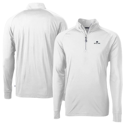 Men's Cutter & Buck Notre Dame Fighting Irish Adapt Eco Knit Quarter-Zip Pullover Jacket