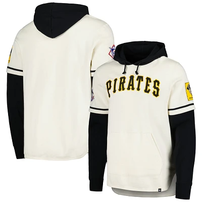 Men's '47 Cream Pittsburgh Pirates Trifecta Shortstop Pullover Hoodie