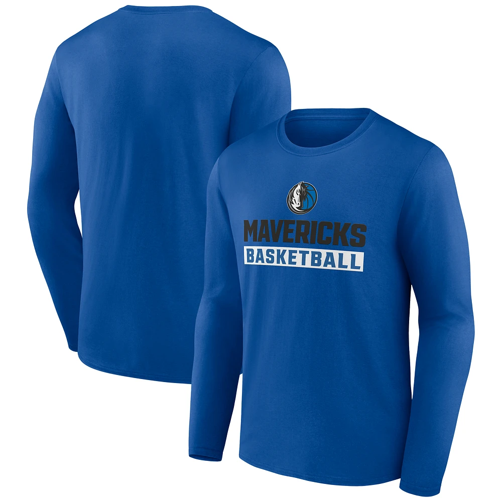 Men's Fanatics Blue Dallas Mavericks Lets Go Long Sleeve T-Shirt