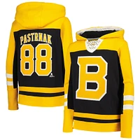 Youth David Pastrnak Black Boston Bruins Ageless Must-Have V-Neck Name & Number Pullover Hoodie