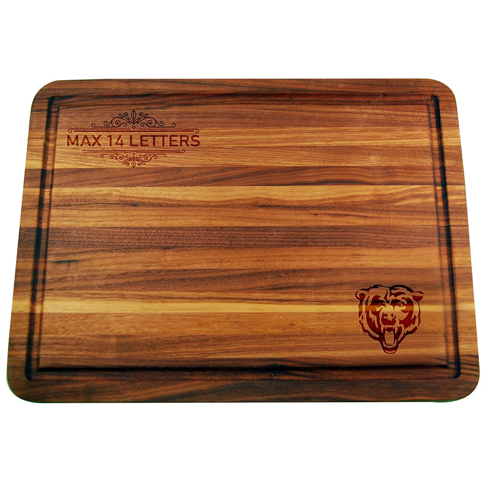 Chicago Bears Large Acacia Personalized Cutting & Serving Board