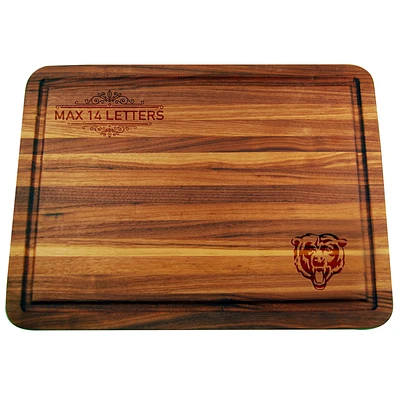 Chicago Bears Large Acacia Personalized Cutting & Serving Board