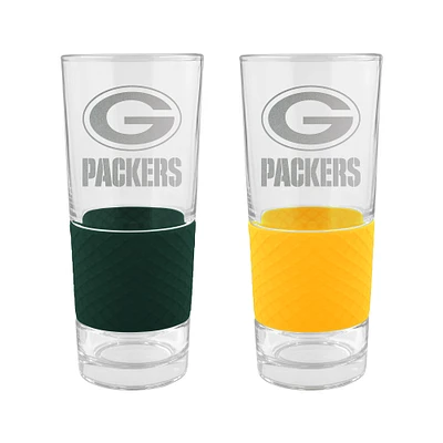 Green Bay Packers 22oz. Logo Score Pint Glass Two-Piece Set