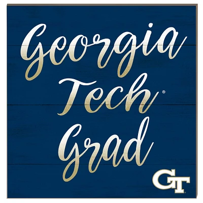 Georgia Tech Yellow Jackets 10'' x 10'' Grad Plaque