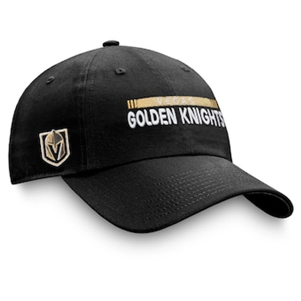 Men's Fanatics Black Vegas Golden Knights Authentic Pro Rink Adjustable Hat