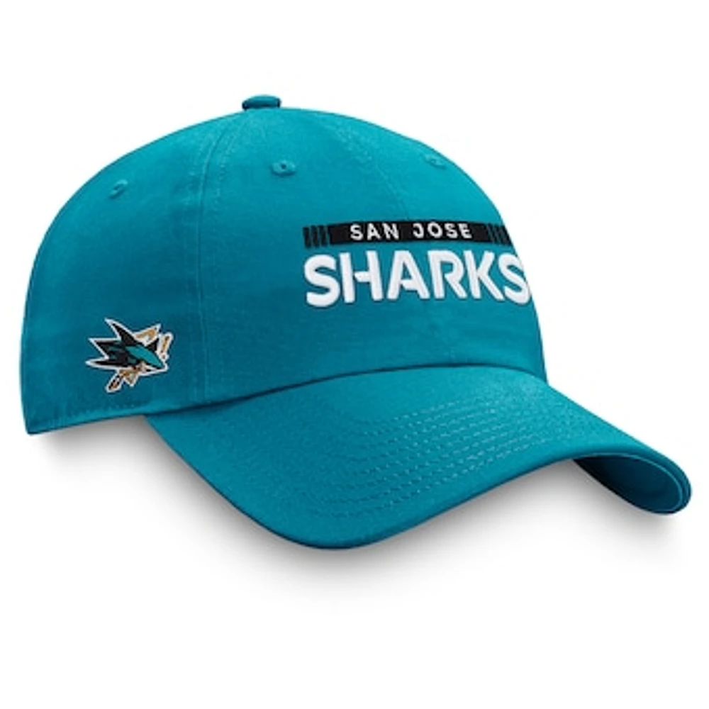 Men's Fanatics Teal San Jose Sharks Authentic Pro Rink Adjustable Hat