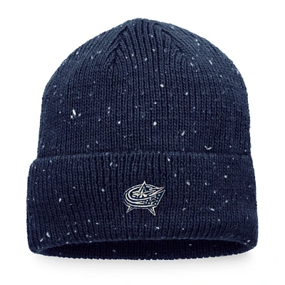 Men's Fanatics Navy Columbus Blue Jackets Authentic Pro Rink Pinnacle Cuffed Knit Hat