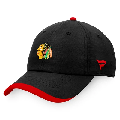 Men's Fanatics Black Chicago Blackhawks Authentic Pro Rink Pinnacle Adjustable Hat