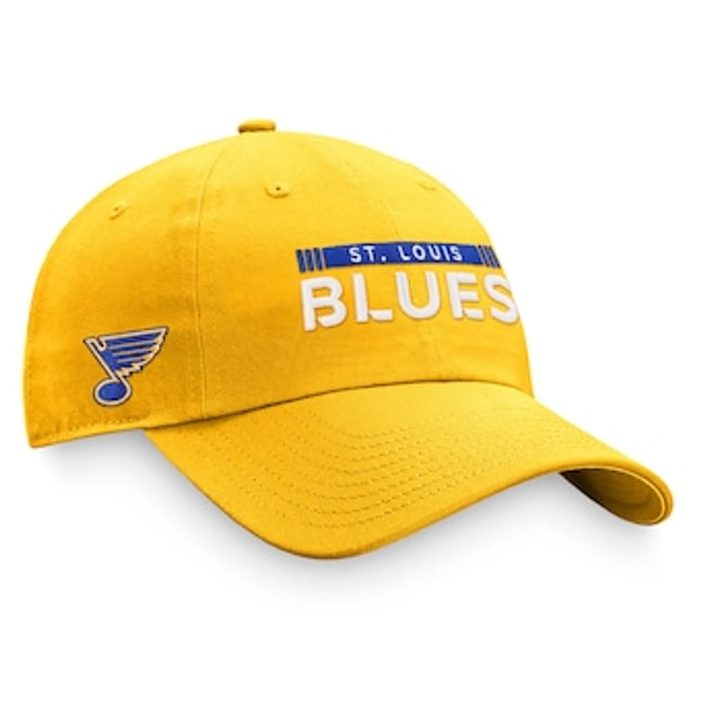 Men's Fanatics Gold St. Louis Blues Authentic Pro Rink Adjustable Hat