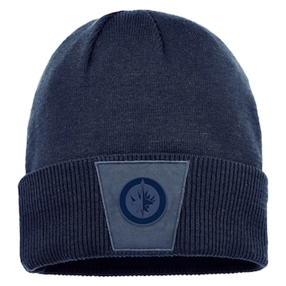 Men's Fanatics Navy Winnipeg Jets Authentic Pro Road Cuffed Knit Hat