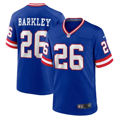 Men's Nike Saquon Barkley Royal New York Giants Classic Game Jersey