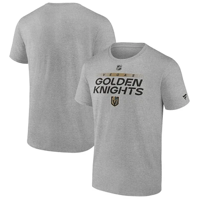 Men's Fanatics Heather Gray Vegas Golden Knights Authentic Pro Core Collection Prime T-Shirt