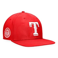 Men's Fanatics Red Texas Rangers Iconic Tonal Camo Snapback Hat