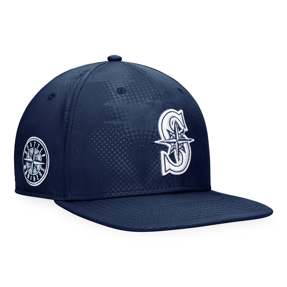 Men's Fanatics Navy Seattle Mariners Iconic Tonal Camo Snapback Hat