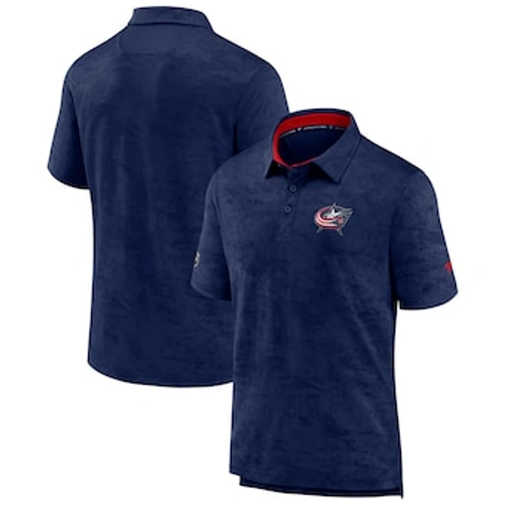 Men's Fanatics Navy Columbus Blue Jackets Authentic Pro Rink Polo