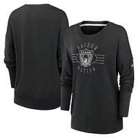 Women's Nike Black Oakland Raiders Rewind Playback Icon Performance Pullover Sweatshirt