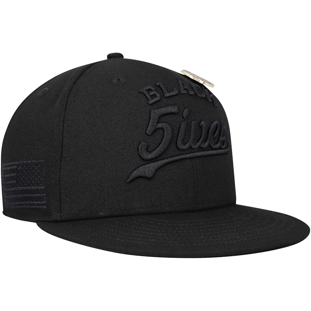 Men's Physical Culture Black Fives Fitted Hat