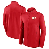 Men's Fanatics Red Calgary Flames Authentic Pro Fleece - Full-Zip Jacket