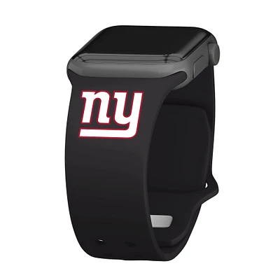 Black New York Giants Silicone Apple Watch Band